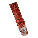 Tyler Burgundy Leather Band 22 MM