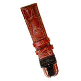 King Burgundy Leather Band 24 MM