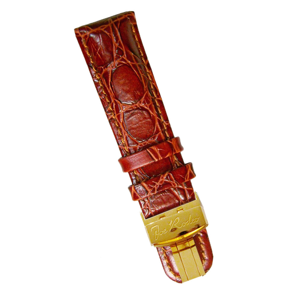 Tyler Burgundy Leather Band 22 MM