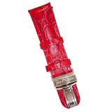 Moving Heart Red Leather Band 18 MM