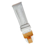 King White Leather Band 24 MM